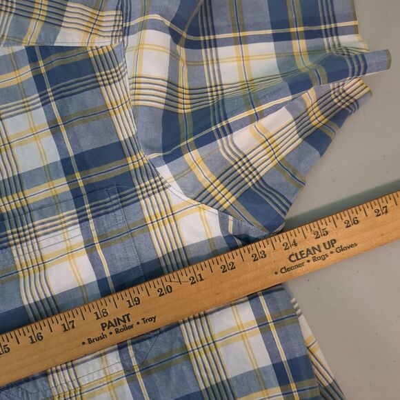 Colombia men's Button front Short Sleeve checked cotton shirt plaid extra large - Picture 3 of 6